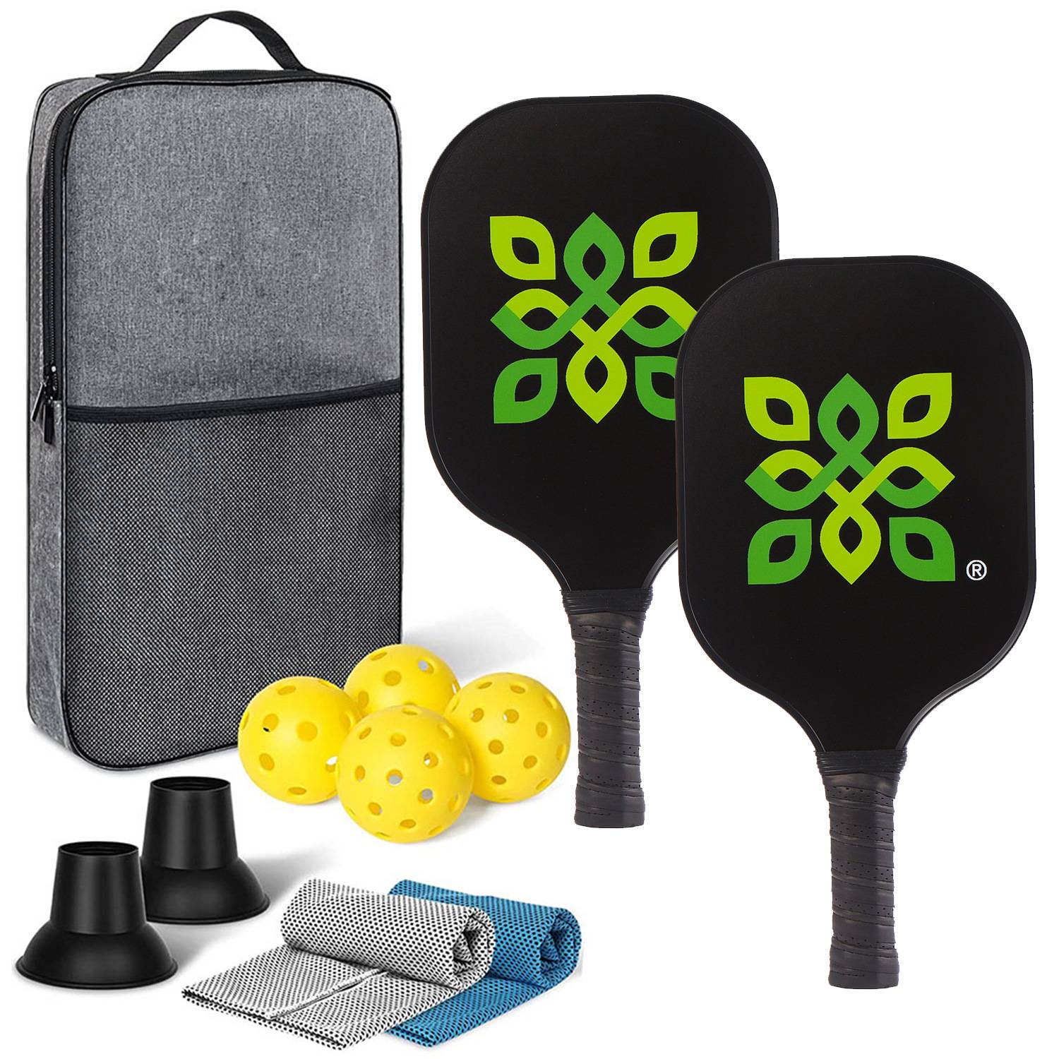 [Ultra-Light match-level carbon fiber-9] Double shot+4 balls+backpacks+two sweat towels+two pickups